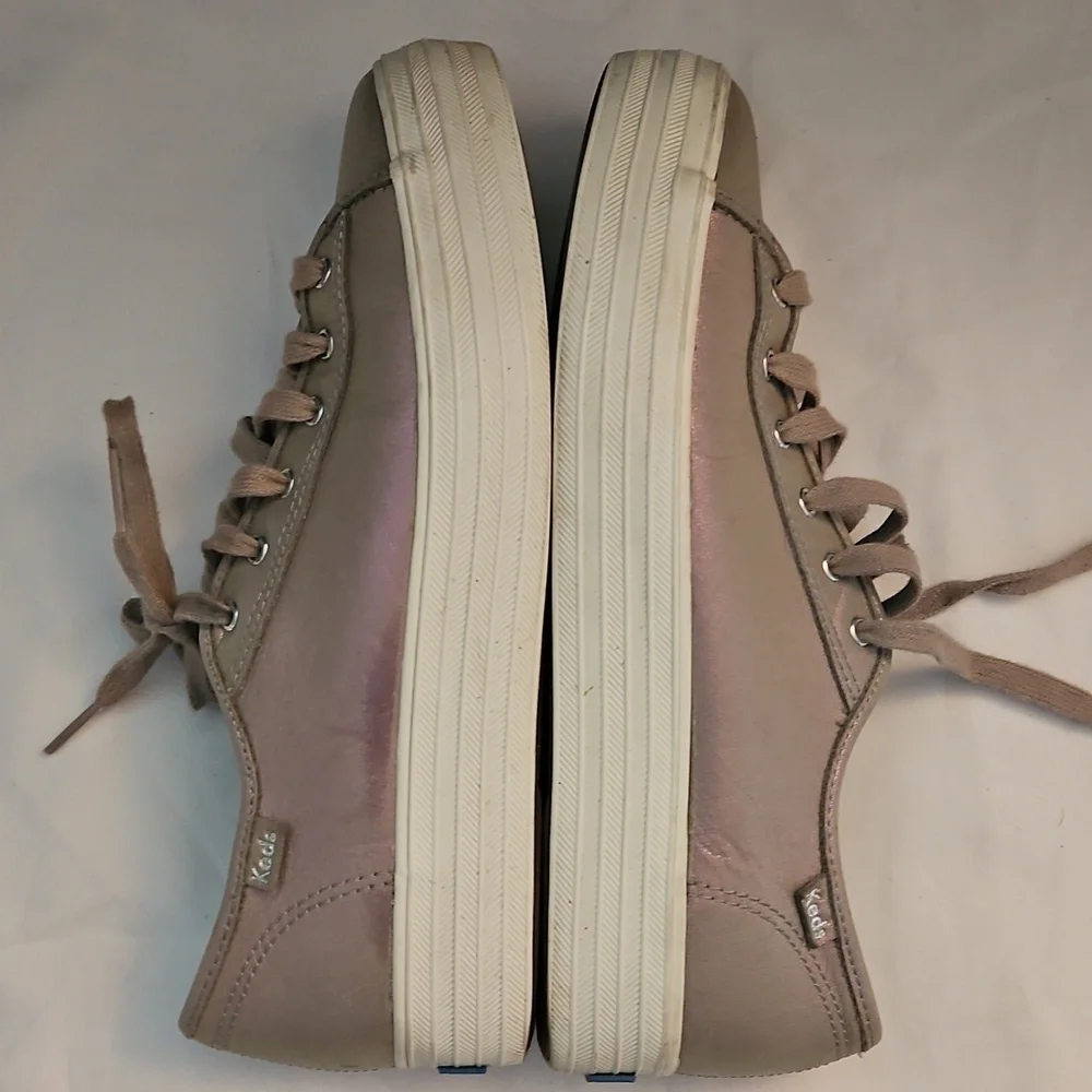Keds Triple Kick Neon Metallic Lace Up Platform Sneaker SZ 7.5US - Picture 8 of 9